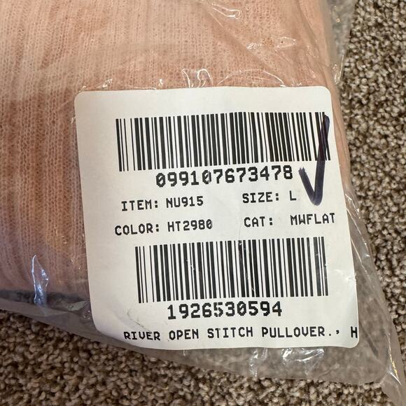 Madewell NWT Women's Size Large Lightweight Alpaca Barons Varregated Rib Sweater - Picture 12 of 13